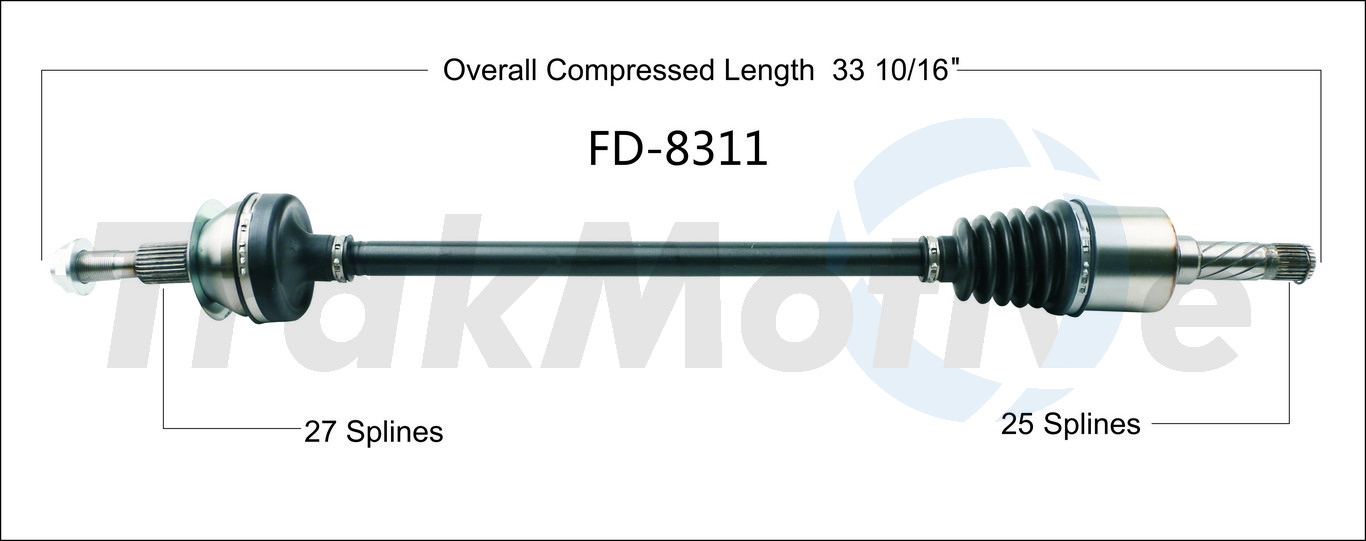 CV Axle Shaft TrakMotive FD-8311