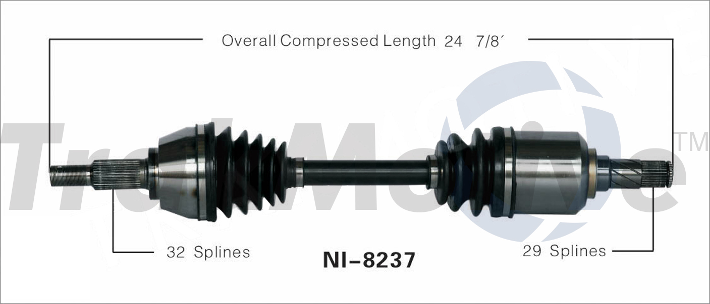CV Axle Shaft TrakMotive NI-8237