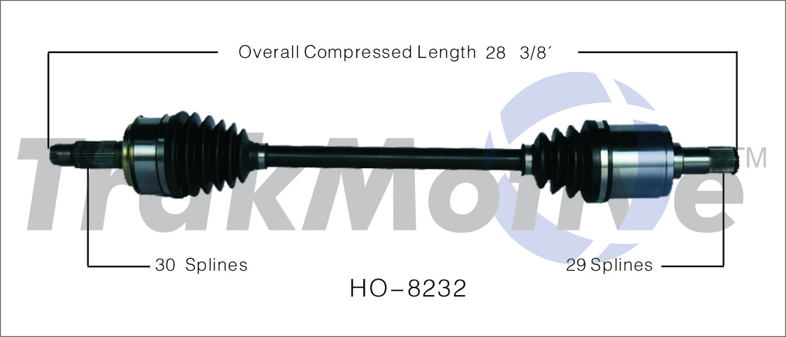 CV Axle Shaft TrakMotive HO-8232