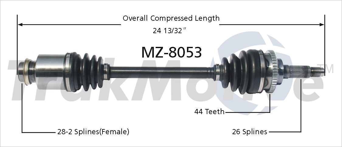 CV Axle Shaft TrakMotive MZ-8053