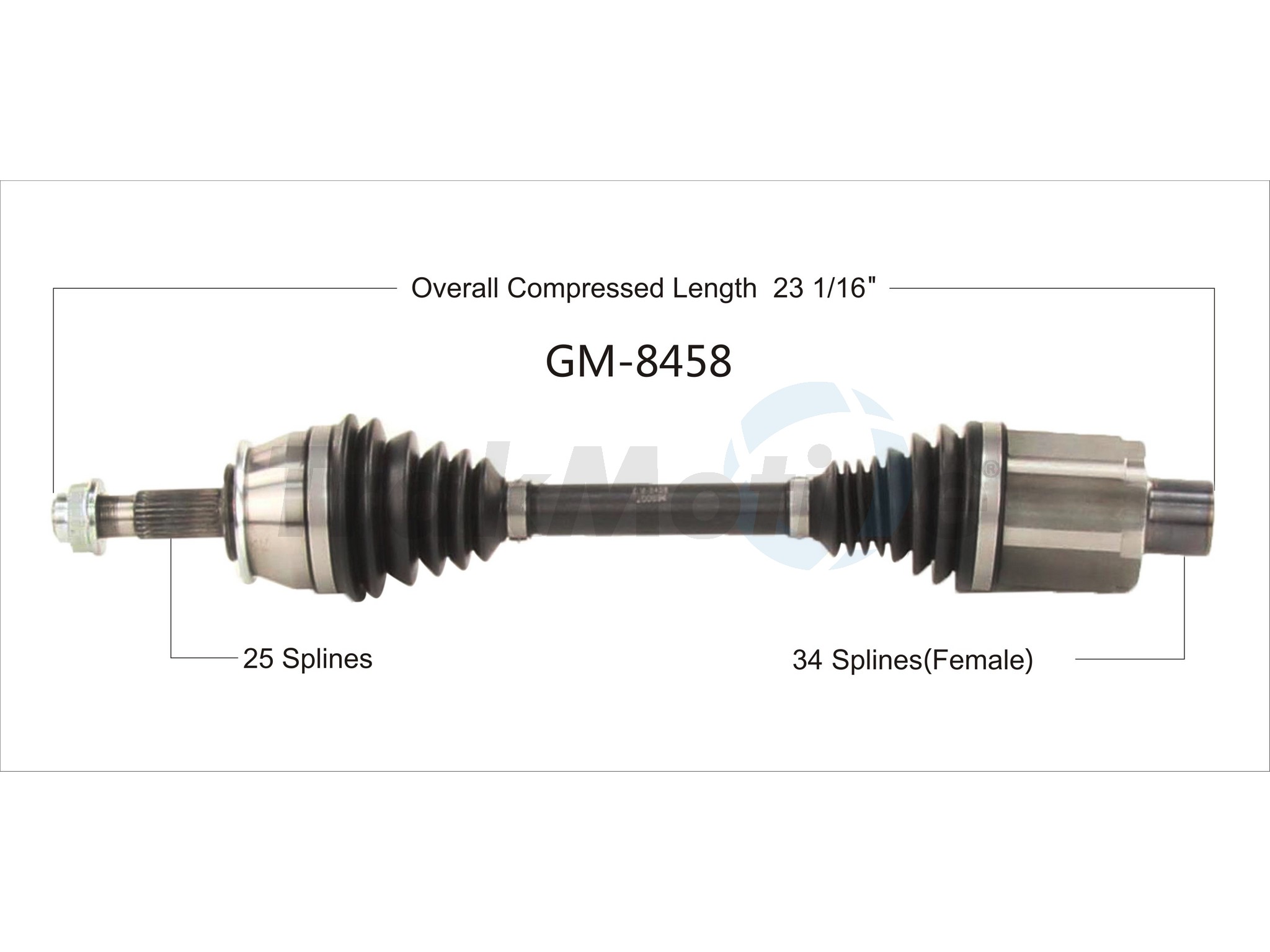 CV Axle Shaft TrakMotive GM-8458