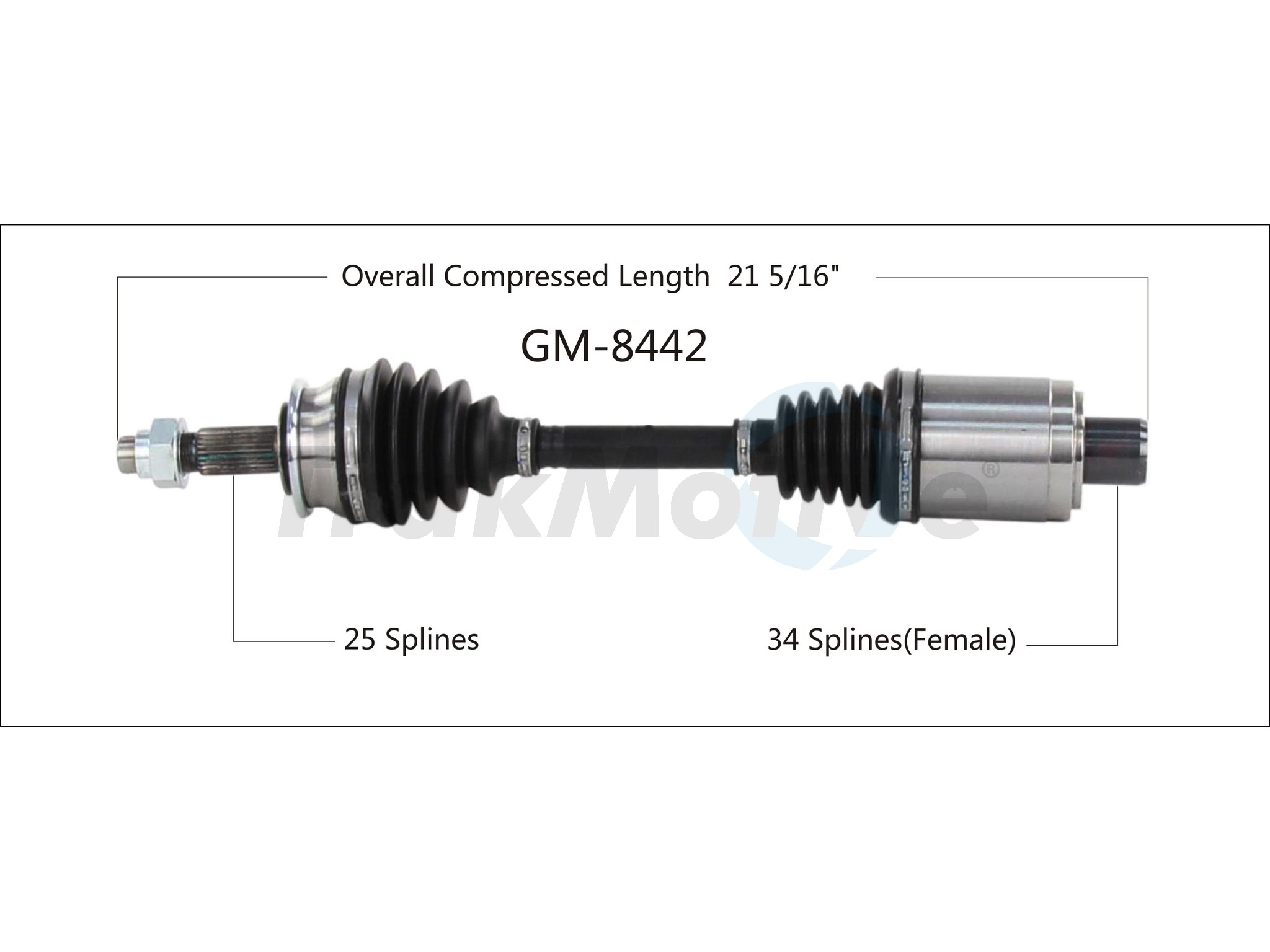 CV Axle Shaft TrakMotive GM-8442
