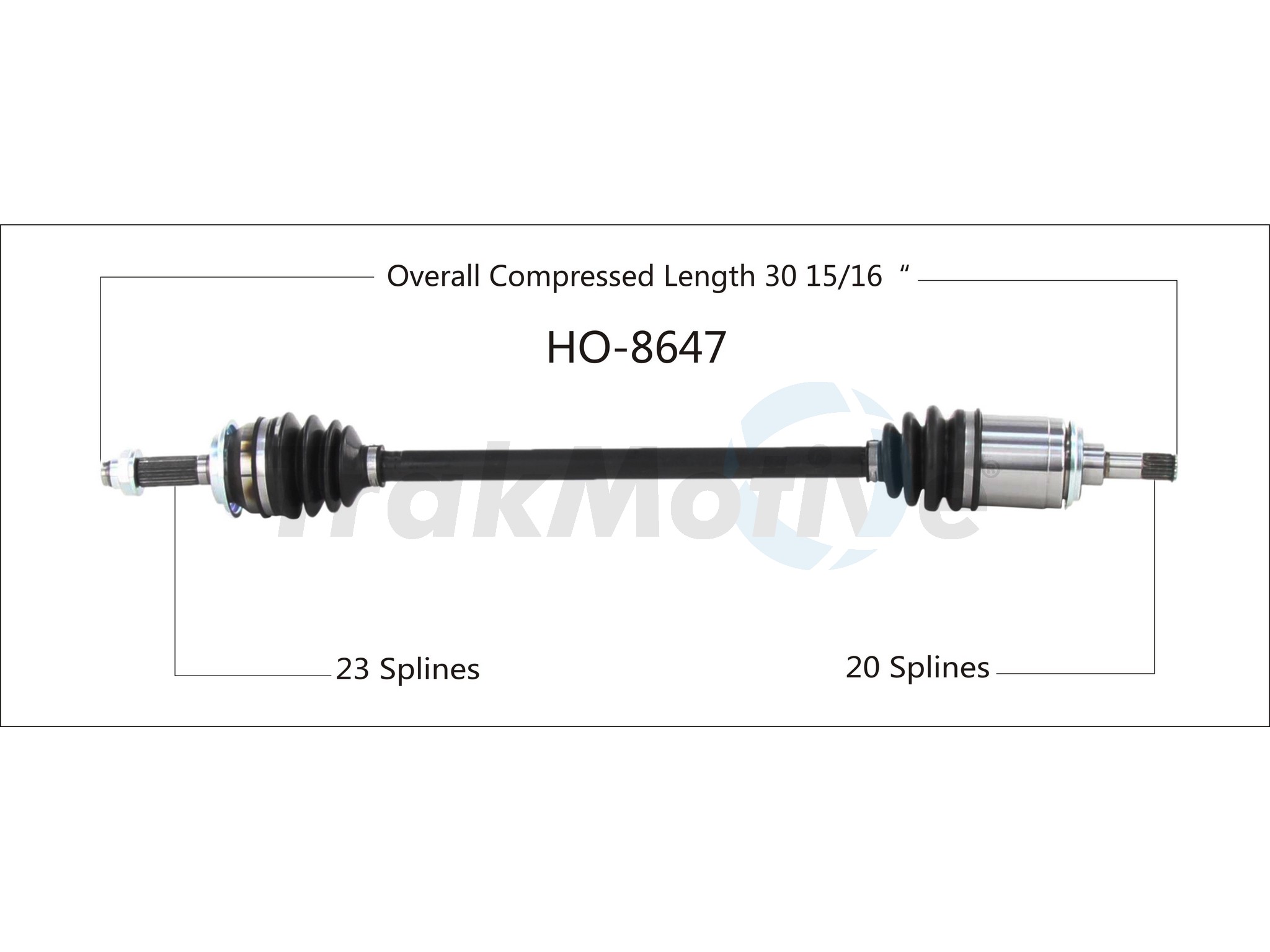 CV Axle Shaft TrakMotive HO-8647