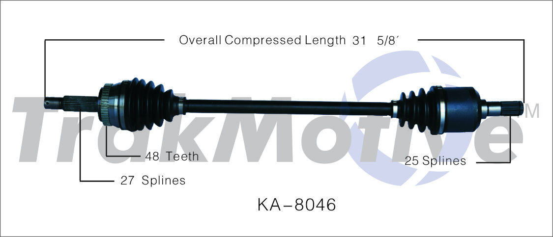 CV Axle Shaft TrakMotive KA-8046