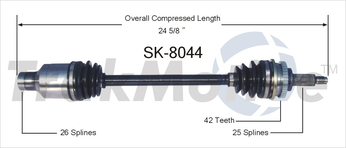 CV Axle Shaft TrakMotive SK-8044
