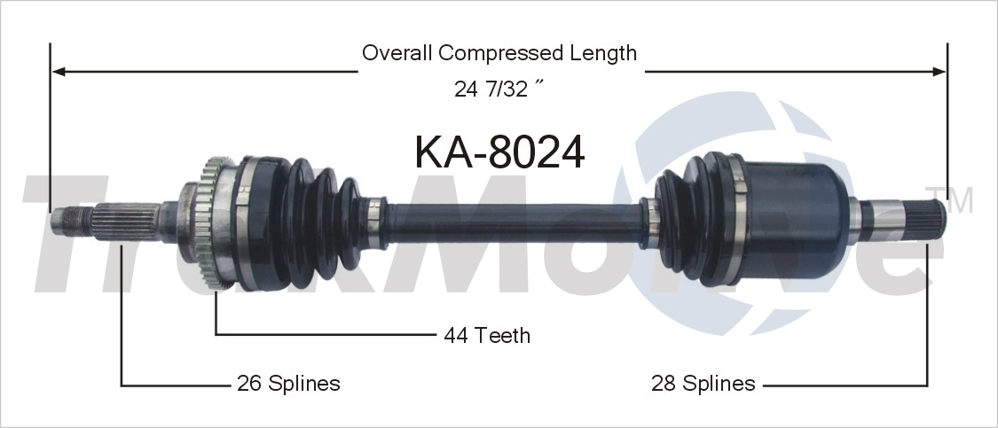 CV Axle Shaft TrakMotive KA-8024