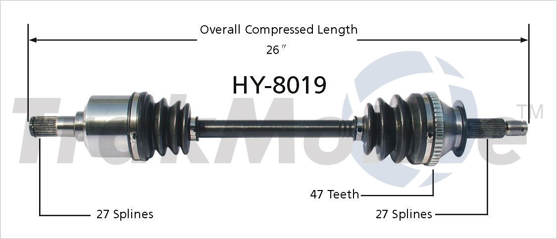 CV Axle Shaft TrakMotive HY-8019