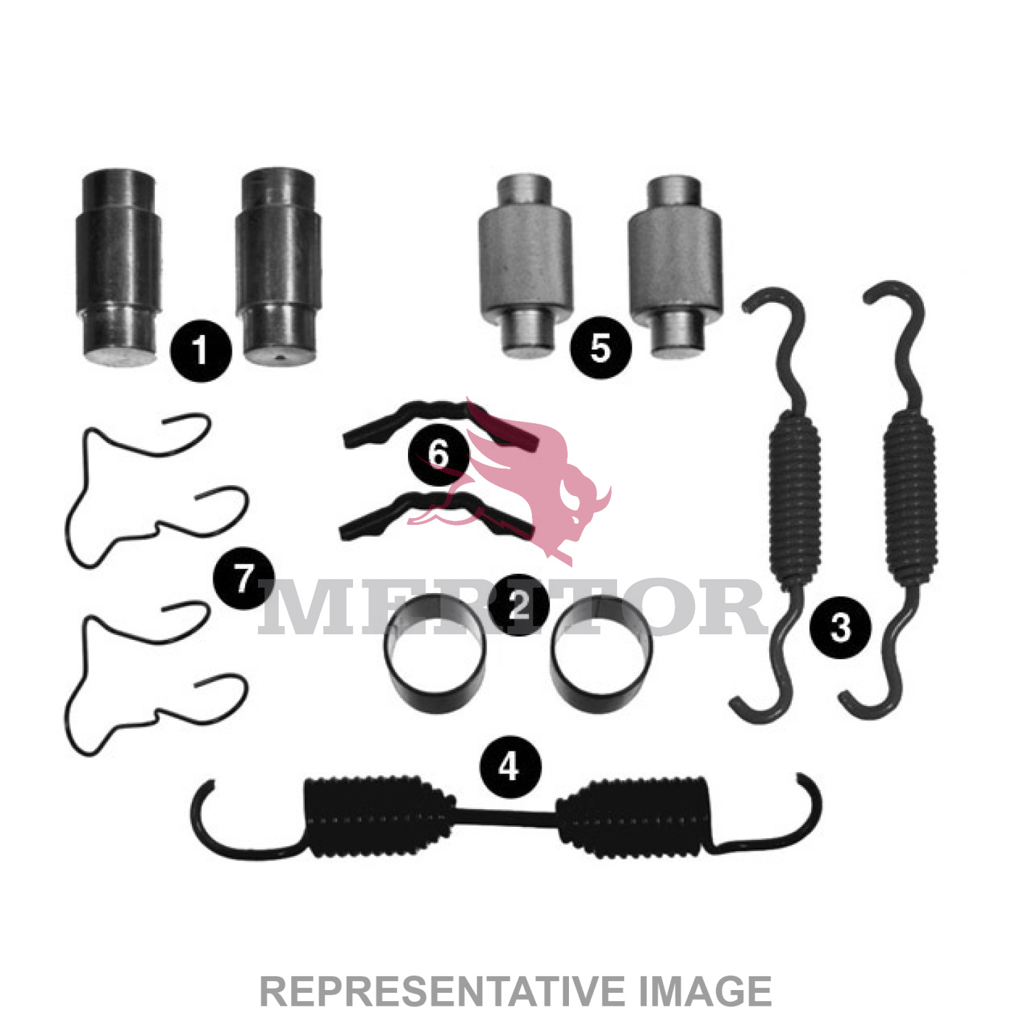 Drum Brake Hardware Kit Meritor MKT4515XHDB