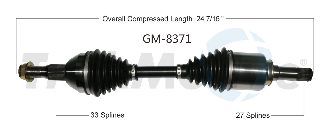 CV Axle Shaft TrakMotive GM-8371