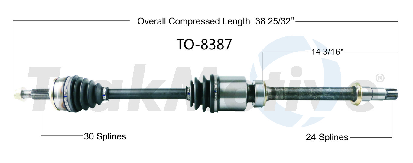 CV Axle Shaft TrakMotive TO-8387