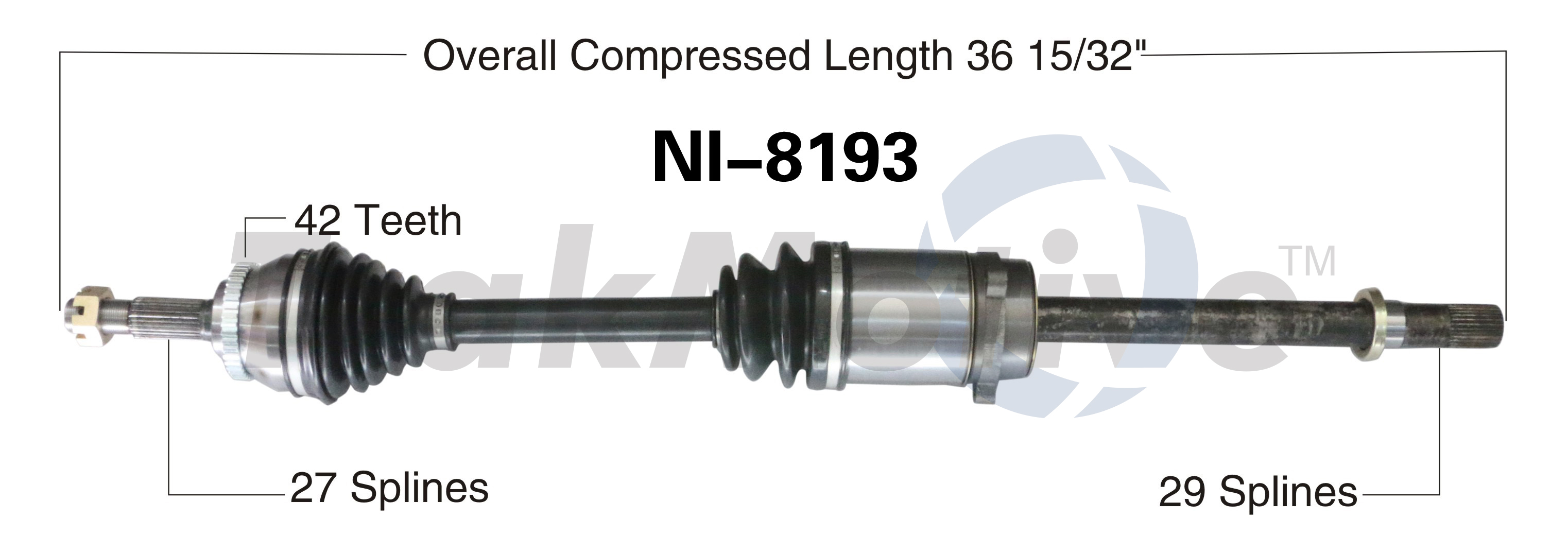 CV Axle Shaft TrakMotive NI-8193