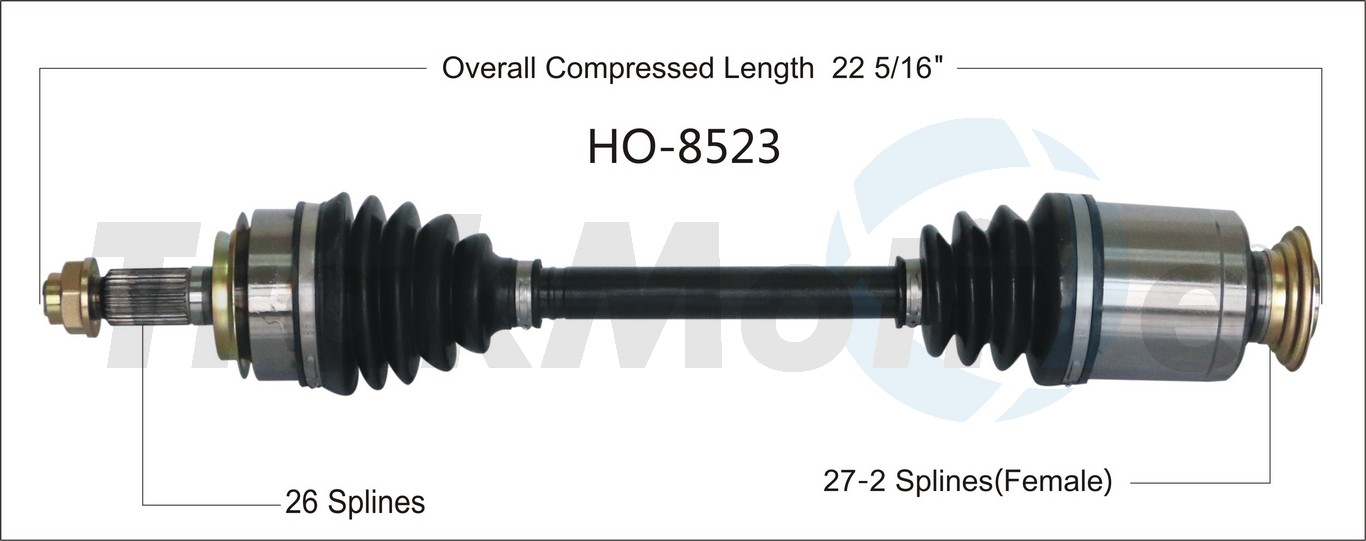CV Axle Shaft TrakMotive HO-8523