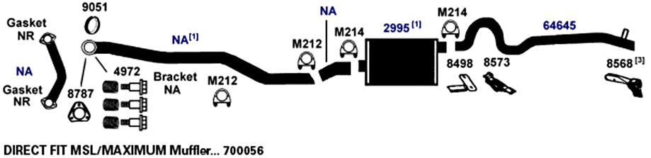 Exhaust Flex Connector AP Exhaust 8839