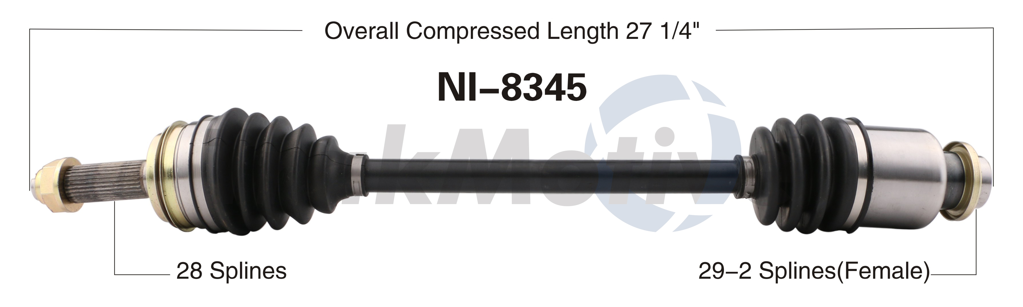 CV Axle Shaft TrakMotive NI-8345