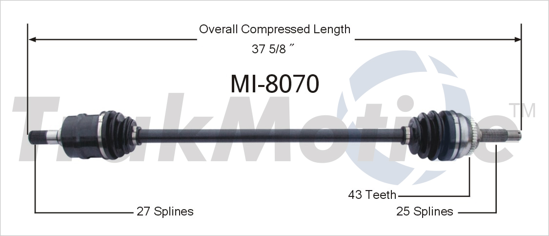 CV Axle Shaft TrakMotive MI-8070