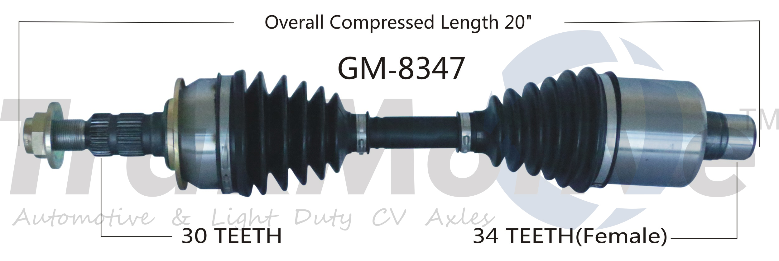 CV Axle Shaft TrakMotive GM-8347