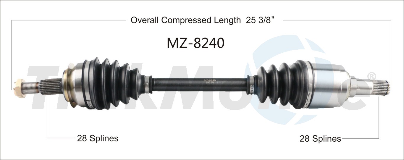 CV Axle Shaft TrakMotive MZ-8240