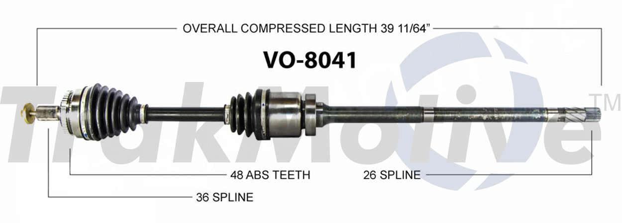 CV Axle Shaft TrakMotive VO-8041
