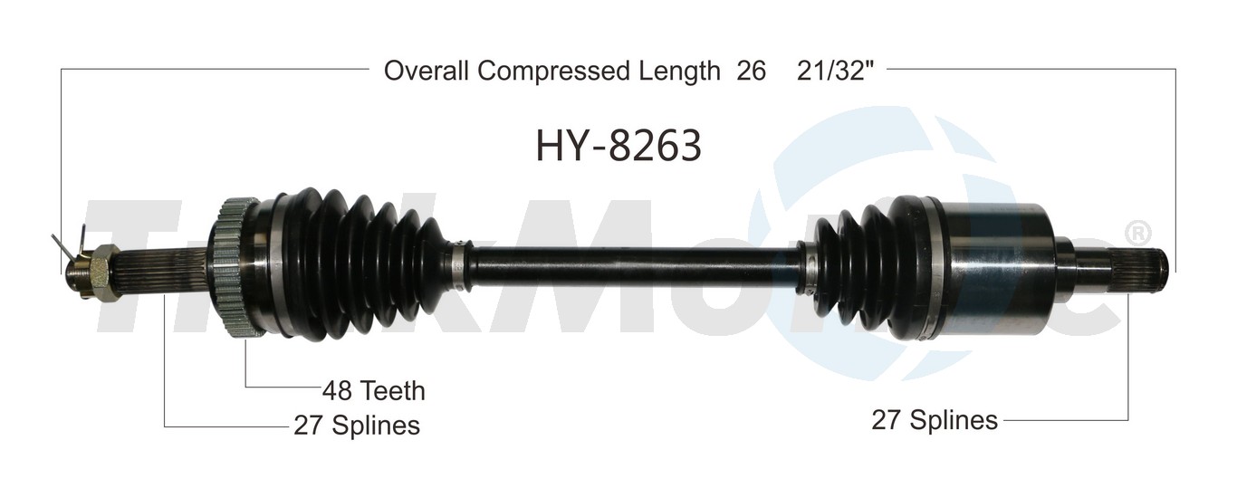 CV Axle Shaft TrakMotive HY-8263