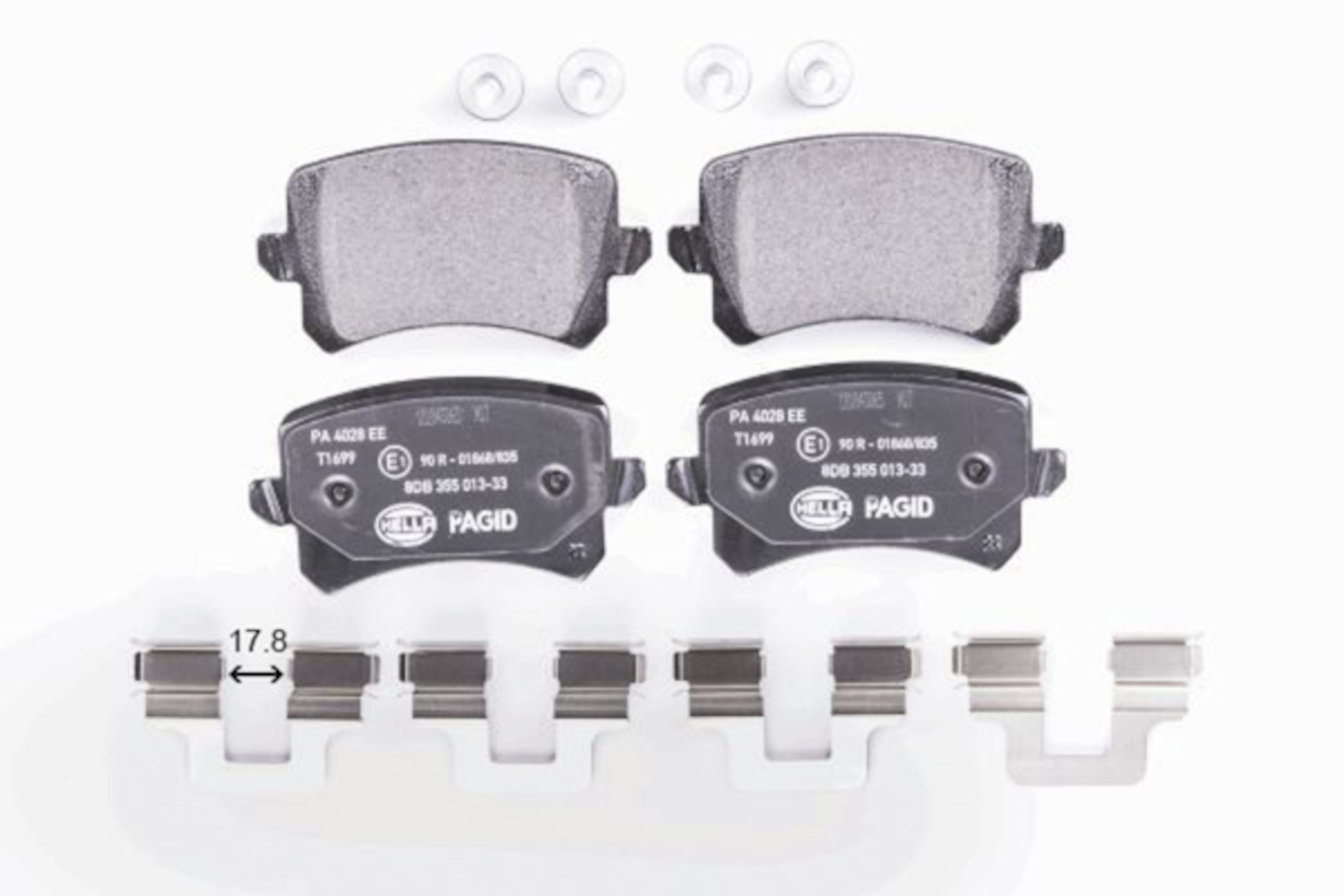 Disc Brake Pad Set HELLA Brakes 355025331