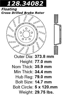Disc Brake Rotor Centric Parts 128.34082