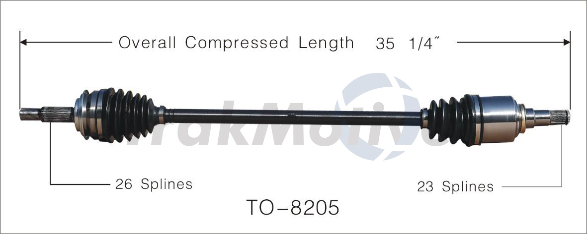 CV Axle Shaft TrakMotive TO-8205