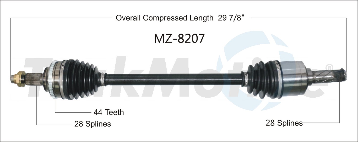 CV Axle Shaft TrakMotive MZ-8207