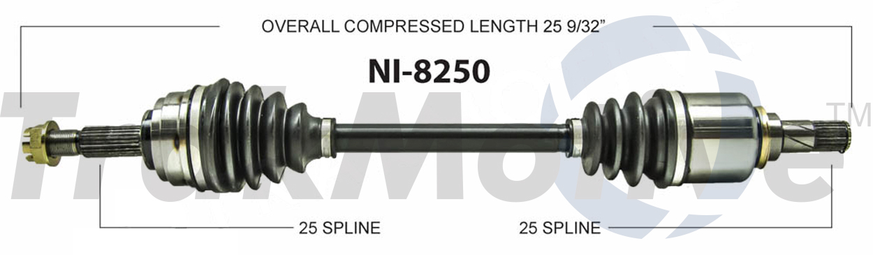 CV Axle Shaft TrakMotive NI-8250