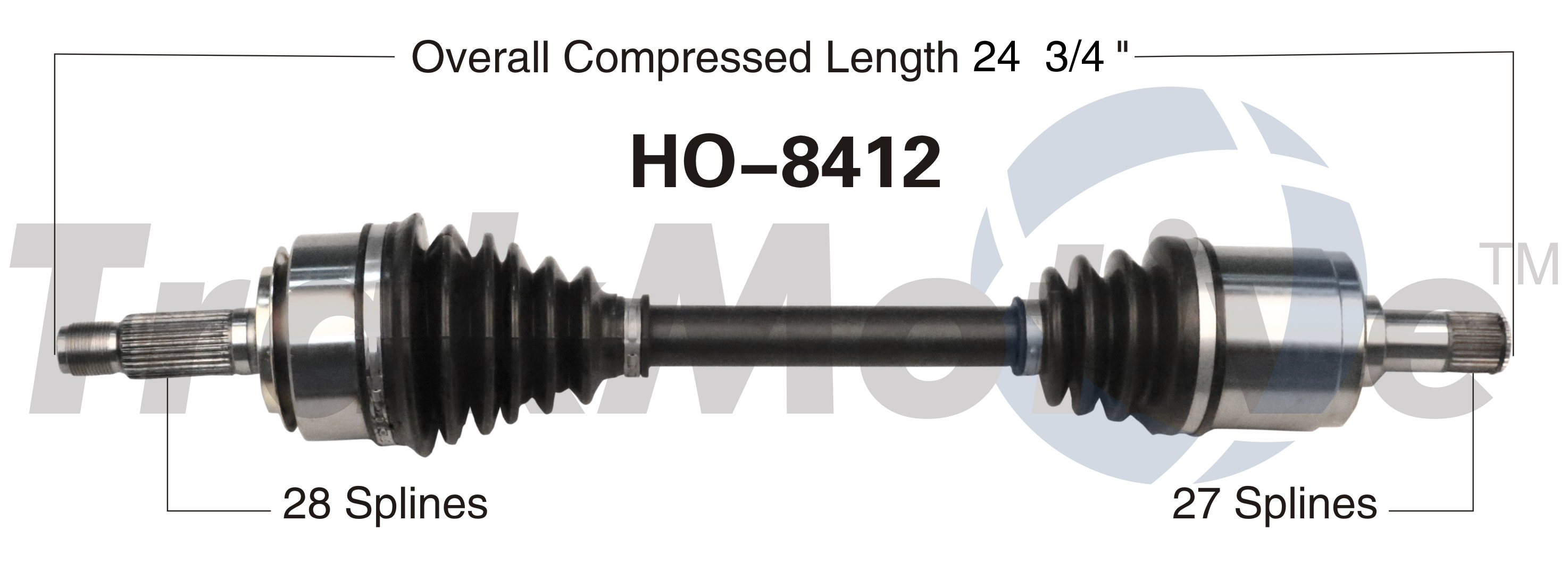 CV Axle Shaft TrakMotive HO-8412
