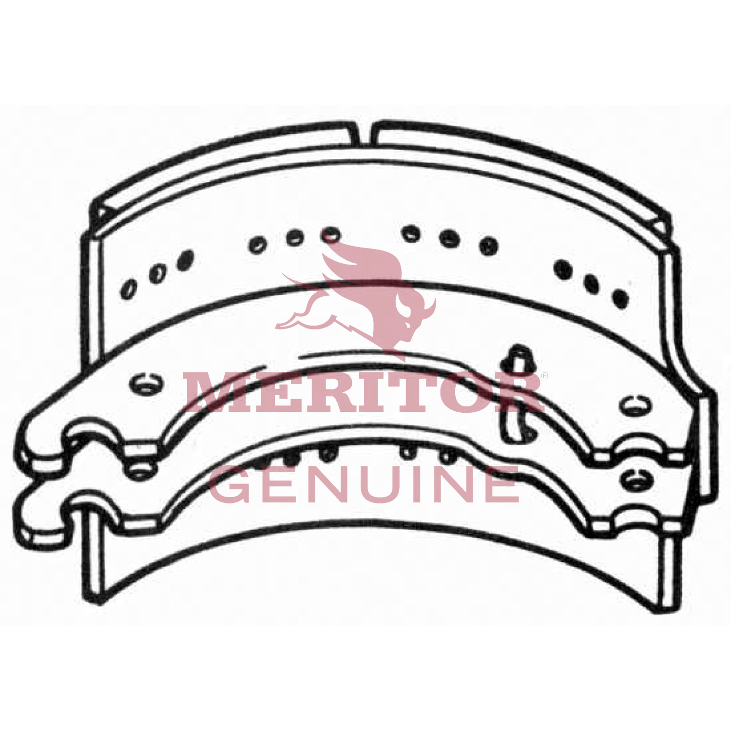 Drum Brake Shoe Meritor A283222E1383
