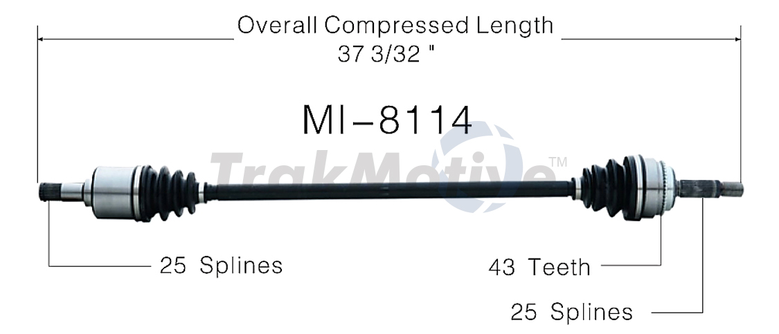 CV Axle Shaft TrakMotive MI-8114