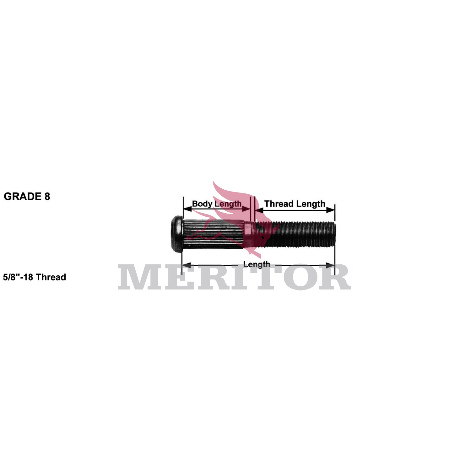 Wheel Stud and Lug Nut Kit Meritor R0010229