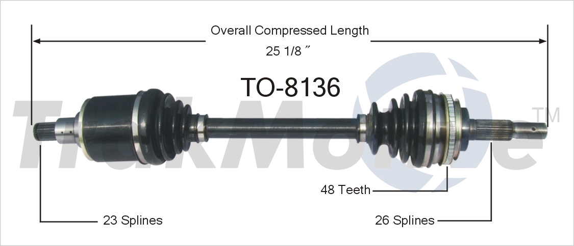 CV Axle Shaft TrakMotive TO-8136