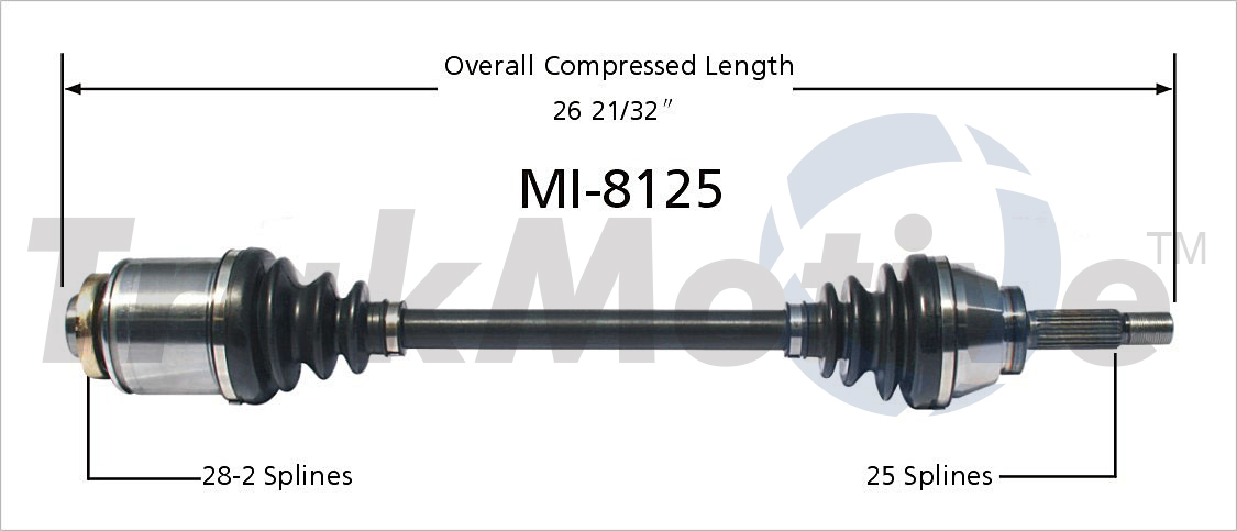 CV Axle Shaft TrakMotive MI-8125