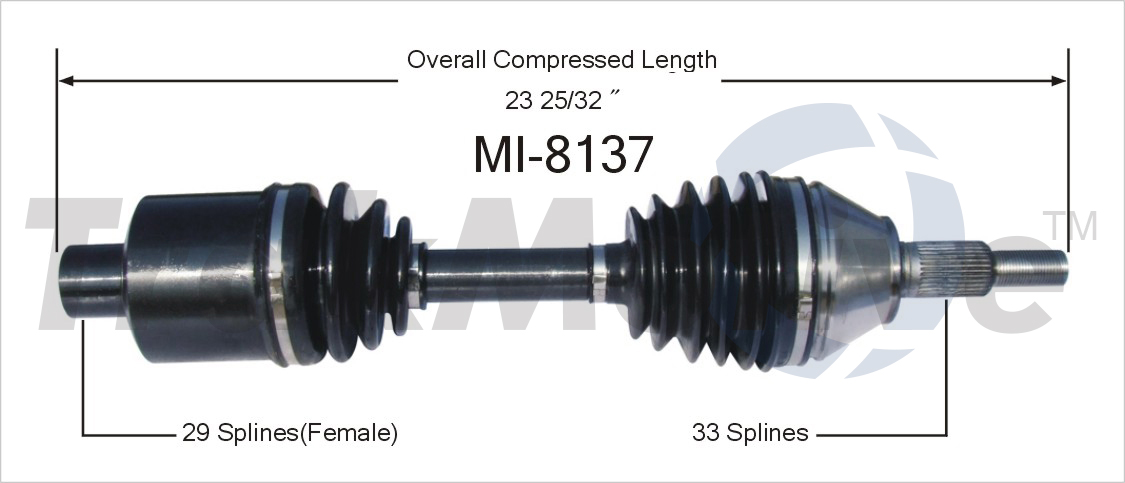 CV Axle Shaft TrakMotive MI-8137