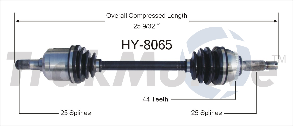 CV Axle Shaft TrakMotive HY-8065