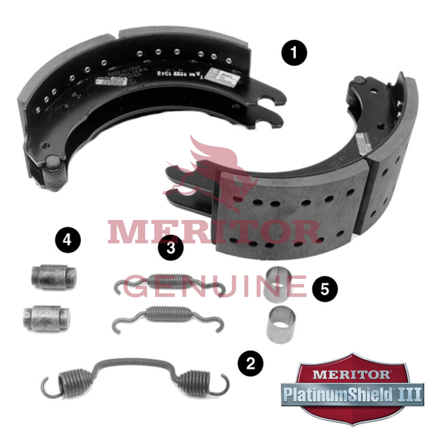 Drum Brake Shoe Kit Meritor KSR3014514Q
