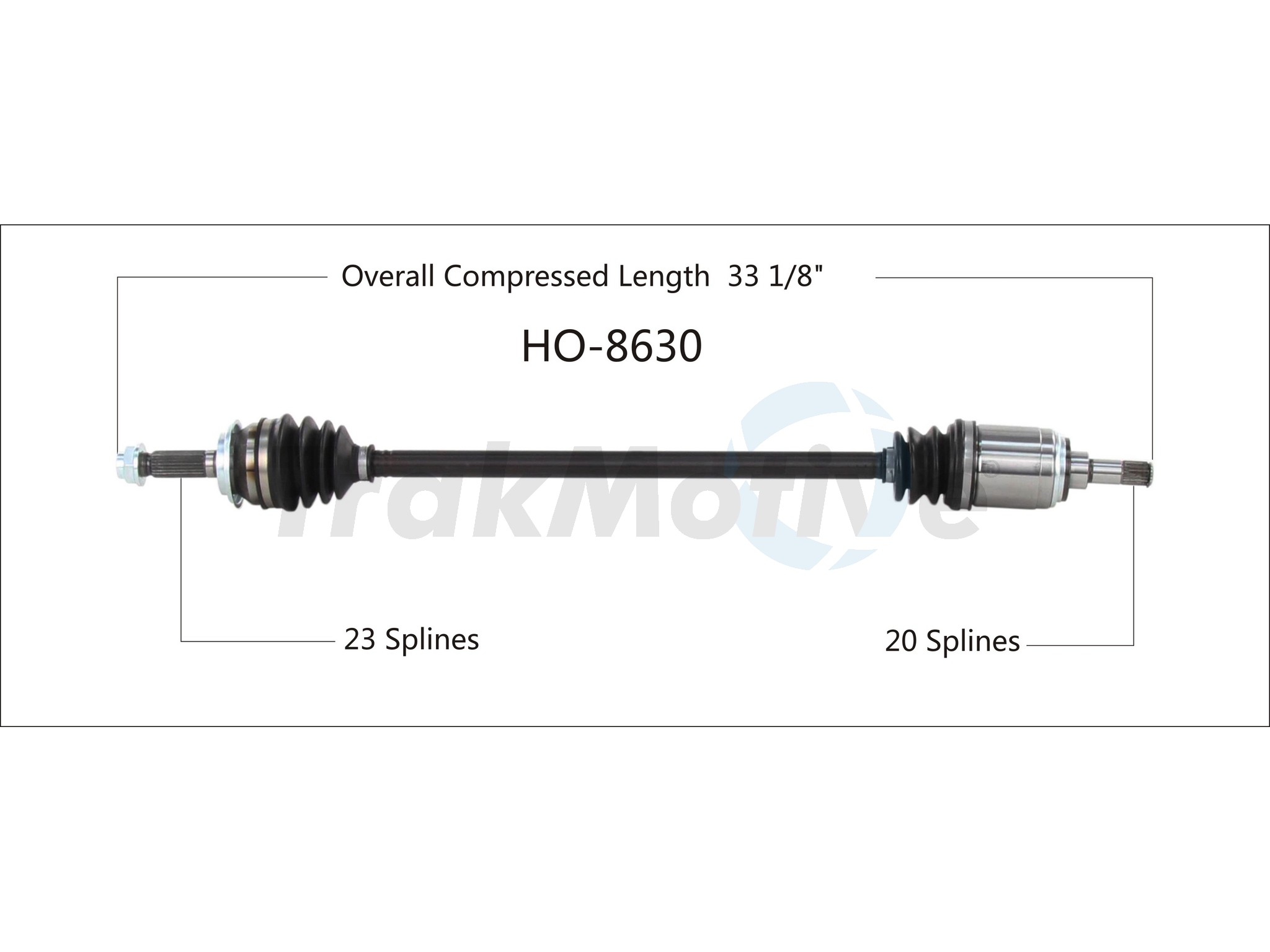 CV Axle Shaft TrakMotive HO-8630