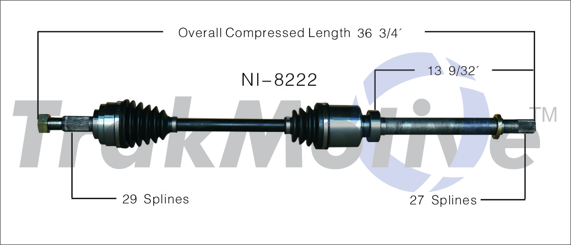 CV Axle Shaft TrakMotive NI-8222