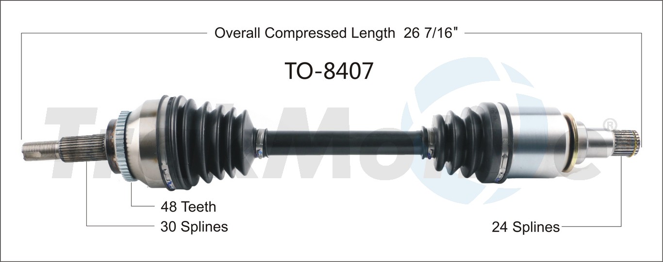 CV Axle Shaft TrakMotive TO-8407