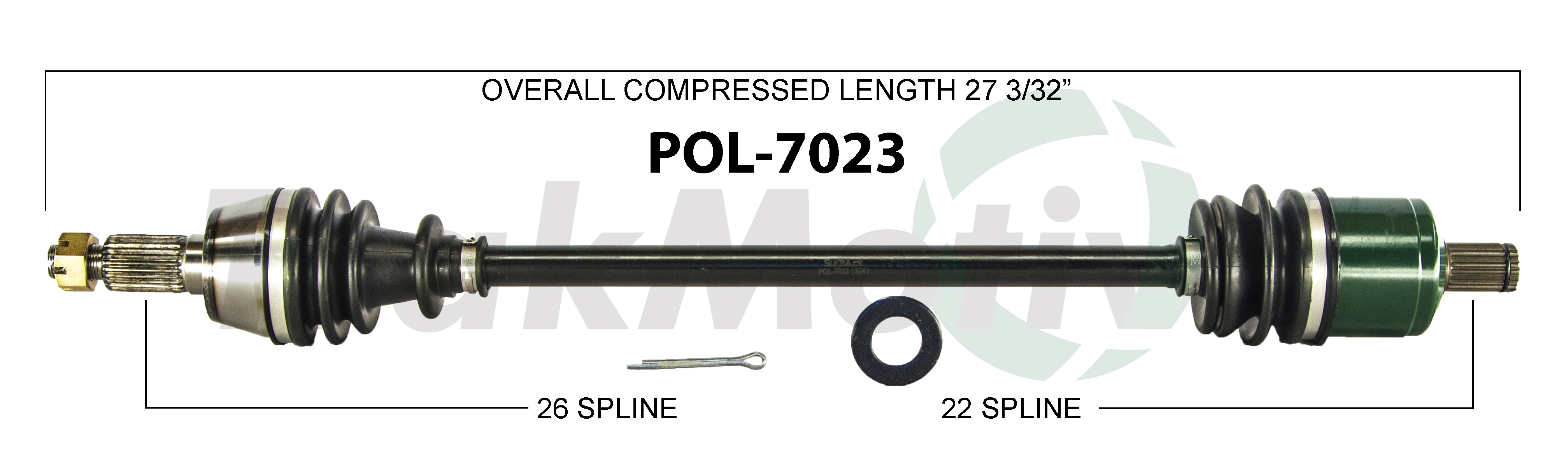 CV Axle Assembly TrakMotive POL-7023