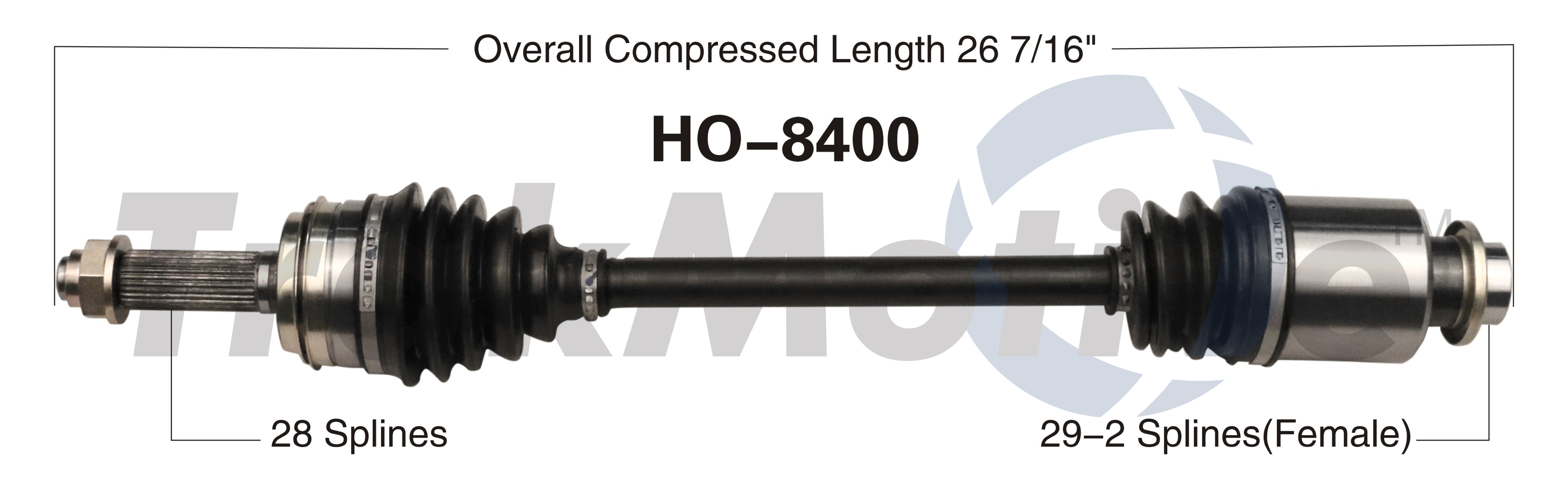 CV Axle Shaft TrakMotive HO-8400