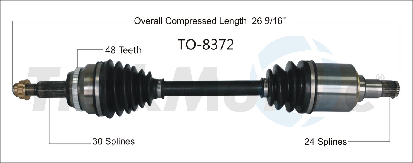 CV Axle Shaft TrakMotive TO8372