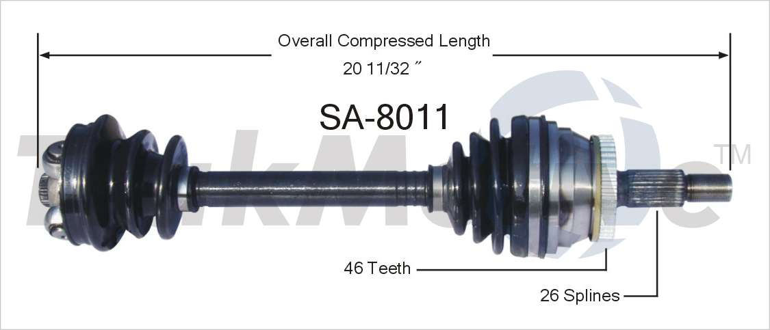 CV Axle Shaft TrakMotive SA-8011