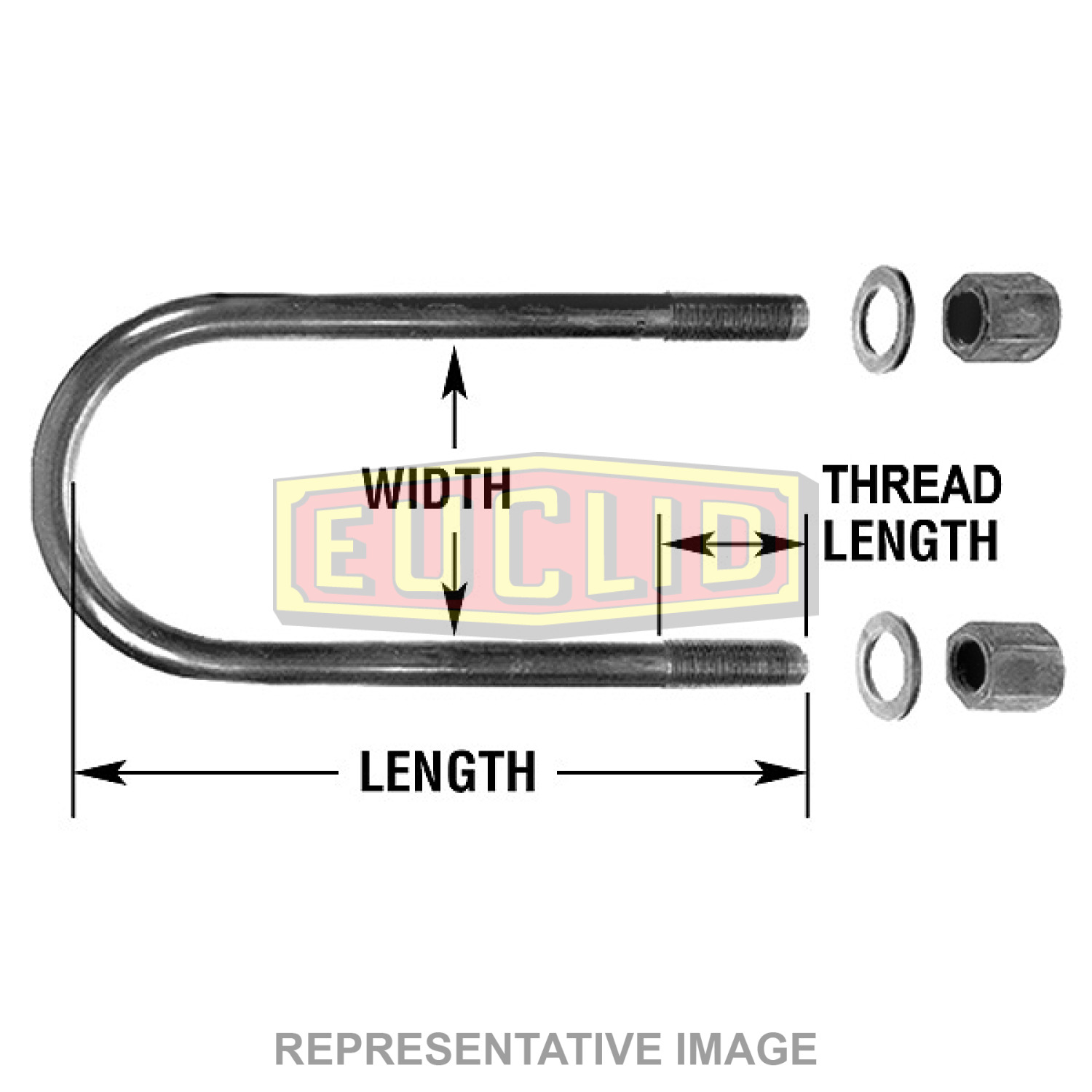 Air Suspension Axle U-Bolt Euclid EUB8161122