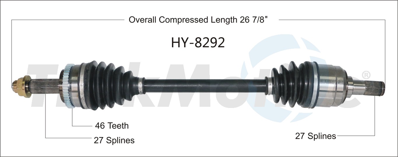 CV Axle Shaft TrakMotive HY-8292
