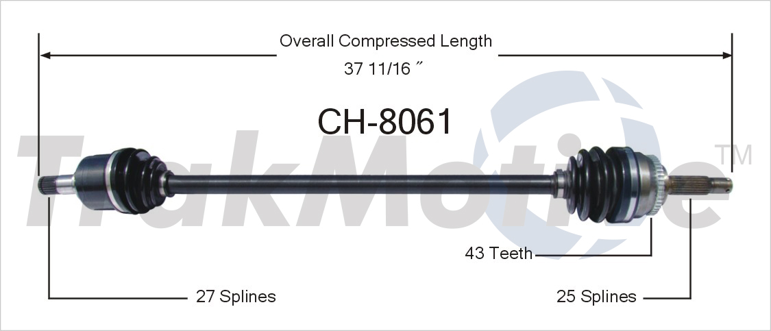 CV Axle Shaft TrakMotive CH-8061
