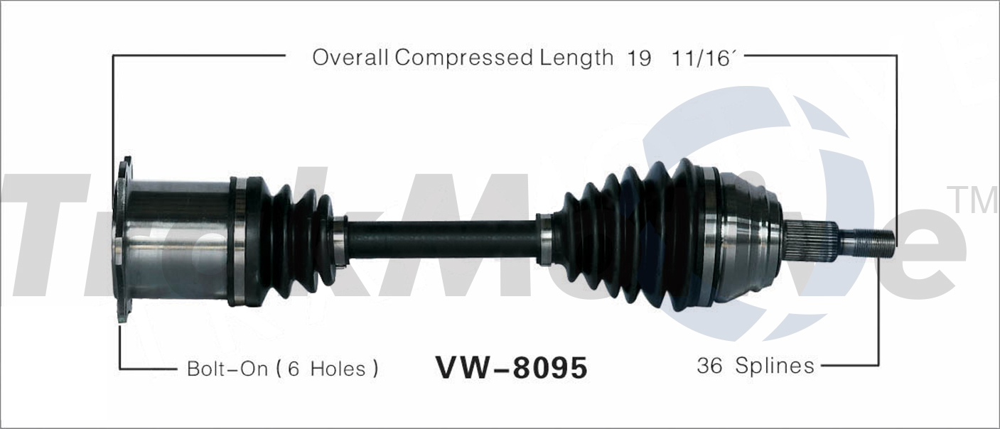 CV Axle Shaft TrakMotive VW-8095
