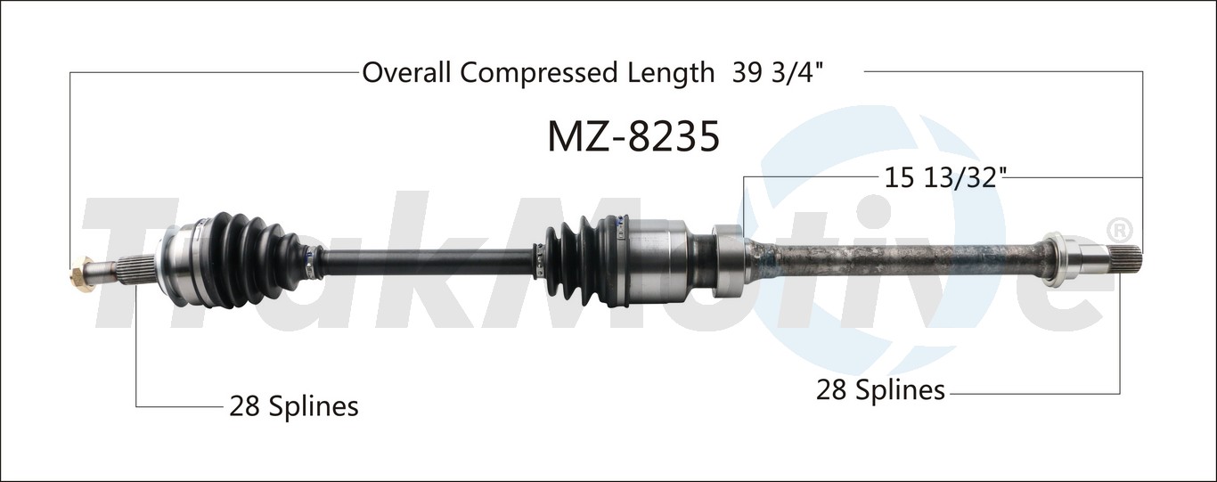 CV Axle Shaft TrakMotive MZ-8235
