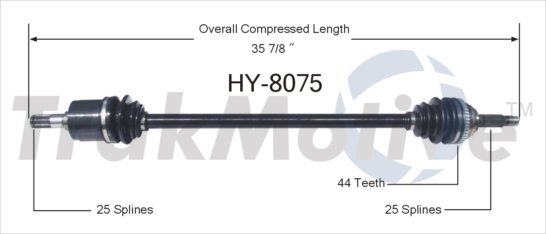 CV Axle Shaft TrakMotive HY-8075